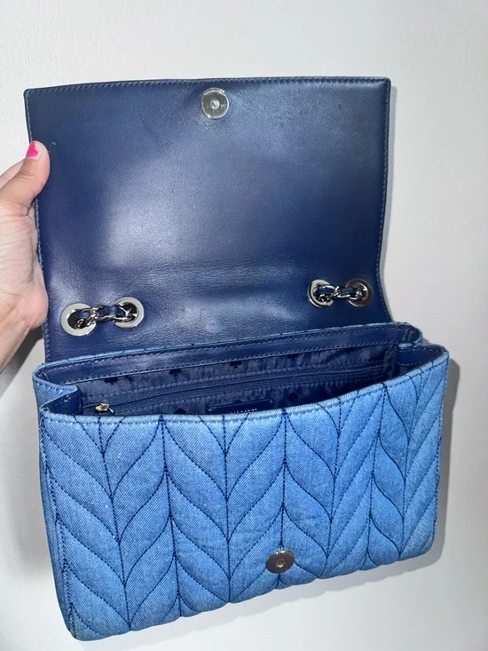 Kate Spade New York Briar Lane Quilted Denim Appliqué Emelyn Purse - Picture 3 of 12